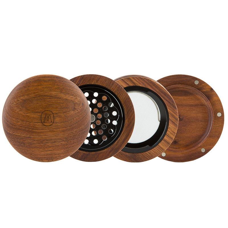 Walnut & Glass Large Grinder