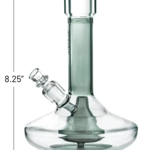 GRAV - Small Wide Base Water Pipe - Smoke Whit Clear Accents. - Imagen 4